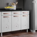 Ver imagem 1 de Balcão Gabinete Cozinha Aço Telasul Mirage New C/tampo