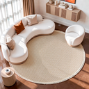 Ver imagem 2 de Tapete Redondo Sala Quarto 100% Algodão Estampa Zigzag Franja Lavável Antiderrapante Decoração Boho