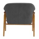 Ver mais imagens de Poltrona Sala de Estar Luna Base Madeira Castanho Poliéster Grafite - Nexta Casa