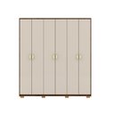 Ver imagem 7 de Guarda Roupa Casal Marlin 6 Portas de Bater 4 Gavetas com Nichos Mdf Nogueira/fendi G98 - Gran Belo