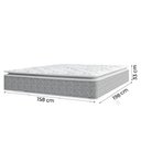 Ver imagem 4 de Cama Box Queen Colchão Molas Ensacadas Pillow Top Perfect 158x198x71cm Cinza/branco Umaflex