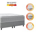 Ver imagem 5 de Cama Box Queen Colchão Molas Ensacadas Pillow Top Perfect 158x198x71cm Cinza/branco Umaflex