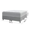 Cama Box Queen Colchão Molas Ensacadas Pillow Top Perfect 158x198x71cm Cinza/branco Umaflex - 3