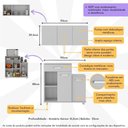 Ver imagem 2 de Kit Armário de Cozinha 3 Portas com Balcão Multiuso Multimóveis Mp2234 Branco
