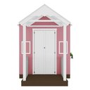 Ver imagem 6 de Casinha de Brinquedo Artesanal com Varanda MDF Branco/Rosa - Criança Feliz Casinha com Varanda