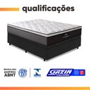 Ver imagem 6 de Cama Box Baú Casal Colchão Gazin Maximus Molas Ensacadas 138x188x65cm Cinza / Preto