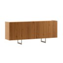 Ver imagem 2 de Buffet Aparador 100% MDF 4 Portas Frisado 180cm Pés em Metal Champanhe Luna