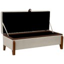 Ver imagem 2 de Baú Organizador Puff Bali 195 Cm Bouclé para Quarto e Sala:bege