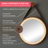 Espelho Redondo Adnet Led 60cm Branco com Suporte e Alça em Couro Ecológico Decorativo com Interrupt - 3