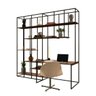 Estante de Metalon e Madeira para Home Office Atmosphere - Riviera - 250x40x250cm - 1