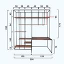 Ver imagem 2 de Estante de Metalon e Madeira para Home Office Atmosphere - Riviera - 250x40x250cm