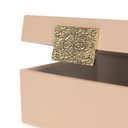 Ver imagem 2 de Caixa Decorativa Nude e Dourado 11,5x20,5x16,5cm