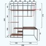 Estante de Metalon e Madeira para Home Office Atmosphere - Riviera - 200x40x250cm - 2