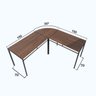 Mesa de Metalon e Madeira Home Office Mesa Pic - Cinza - 1,60x1,60x0,75M - 3