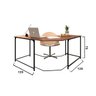 Mesa de Metalon e Madeira Home Office Cross - Preto - 1,50x0,60x0,75M - 2