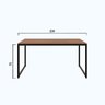 Mesa de Metalon e Madeira Home Office Mesa Trapeze - Creme - 2,00x0,70x0,75M - 3