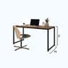 Mesa de Metalon e Madeira Home Office Mesa Trapeze - Creme - 2,00x0,70x0,75M - 2