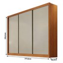 Ver imagem 3 de Guarda Roupa Casal Lôgan Plus 3 Portas 8 Gavetas Cinamomo Fendi - Novo Horizonte