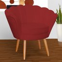 Ver imagem 5 de Kit 2 Poltronas Decorativa para Sala de Estar Charm Suede Vermelho - Montanaris Decor MD MONTANARIS 
