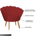Ver imagem 3 de Kit 2 Poltronas Decorativa para Sala de Estar Charm Suede Vermelho - Montanaris Decor MD MONTANARIS 