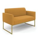Ver imagem 1 de Sofá 2 Lugares Namoradeira Industrial Dourado Marisa Bouclê D03 - D’Rossi