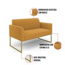 Ver imagem 3 de Sofá 2 Lugares Namoradeira Industrial Dourado Marisa Bouclê D03 - D’Rossi