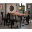 Ver imagem 1 de Kit com 4 Cadeira Tolix Iron Aço Carbono Industrial - Preto