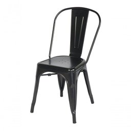 Kit com 4 Cadeira Tolix Iron Aço Carbono Industrial - Preto - 9