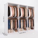 Ver imagem 3 de Armário Closet Modulado Cabideiros Arara Max Branco - 3 Peças