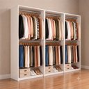 Ver imagem 1 de Armário Closet Modulado Cabideiros Arara Max Branco - 3 Peças