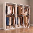 Ver imagem 5 de Armário Closet Modulado Cabideiros Arara Max Branco - 3 Peças