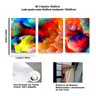 Quadro Decortivo Tornado Abstrato Cores Kit Total 120x60 cm - 4