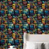Papel de Parede 3d Grafite Gamer Colorido Auto Colante Arte Geek Quarto Sala Lavavel 15m - 5