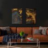 Quadro Decorativo Abstrato Agate Tela Canvas Kit 80x60 cm - 2