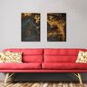 Quadro Decorativo Abstrato Agate Tela Canvas Kit 80x60 cm - 3