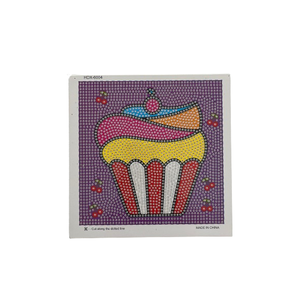 Kit Pintura Diamante Diy 5d Infantil com Moldura Porta Retrato Lilás