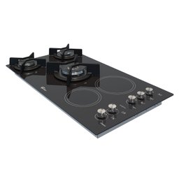 Cooktop 5 Queimadores Gás/Elétrico Tripla Chama Mesa Vitrocerâmica TOP 220V Fischer - 1