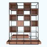 Estante de Metalon e Madeira Estante Rustic - Preto - 200x40x200cm - 3