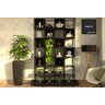 Estante de Metalon e Madeira Estante Rustic - Preto - 200x40x200cm - 1