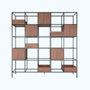 Ver imagem 4 de Estante Moderna Estilo Industrial Concret 200x40x200 Cor de mdf Castanho