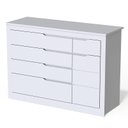 Ver imagem 4 de Berço Multifuncional e Cômoda Cléo Branco Acetinado - Carolina Móveis