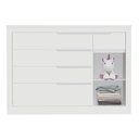 Ver imagem 5 de Berço Multifuncional e Cômoda Cléo Branco Acetinado - Carolina Móveis