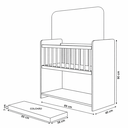 Ver imagem 2 de Mini Berço Fixo Moisés Toy para Bebê com Colchão 89cm Branco - Desk Design