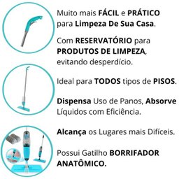 Mop Spray Com Reservatorio 500ml Pano Micro FIbra - 3