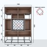 Estante de Metalon e Madeira para Área Gourmet Rebusc - Riviera - 150x40x200cm - 2