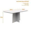 Ver imagem 4 de Conjunto Sala de Jantar Mesa Anitta 1,60x0,90 Mts 6 Cadeiras Ype/off White Linho Cinza New Ceval
