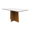 Ver imagem 6 de Conjunto Sala de Jantar Mesa Anitta 1,60x0,90 Mts 6 Cadeiras Ype/off White Linho Cinza New Ceval
