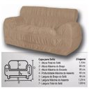 Ver imagem 3 de Capa Para Sofá King Elasticada 2 e 3 Lugares Penelope Bege