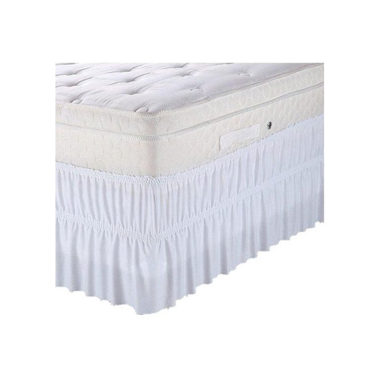 Saia Box Com Elástico Matelada Cama Queen Branca