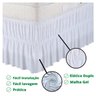 Saia Box Com Elástico Matelada Cama Queen Branca - 2